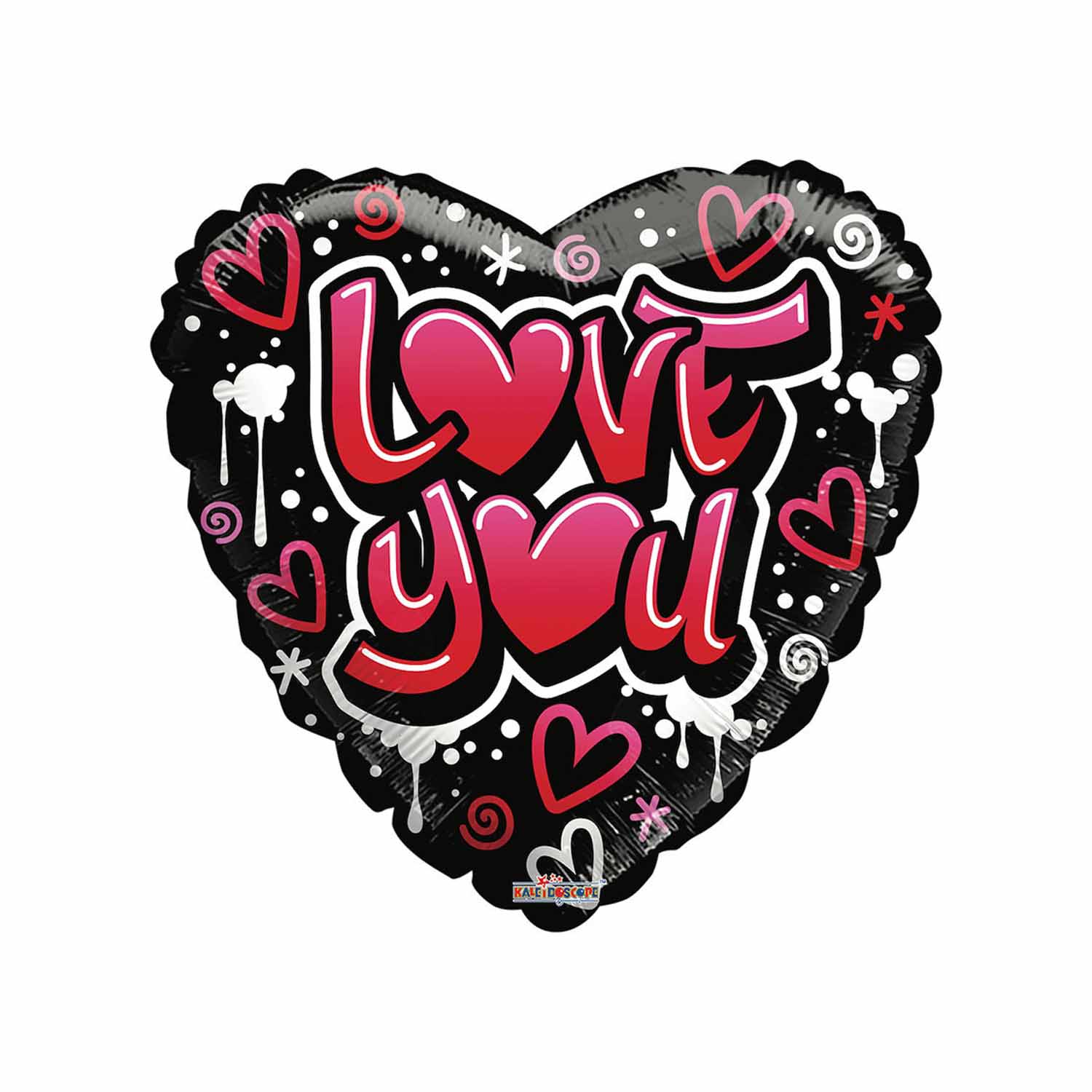 Palloncino cuore love you graffiti 18